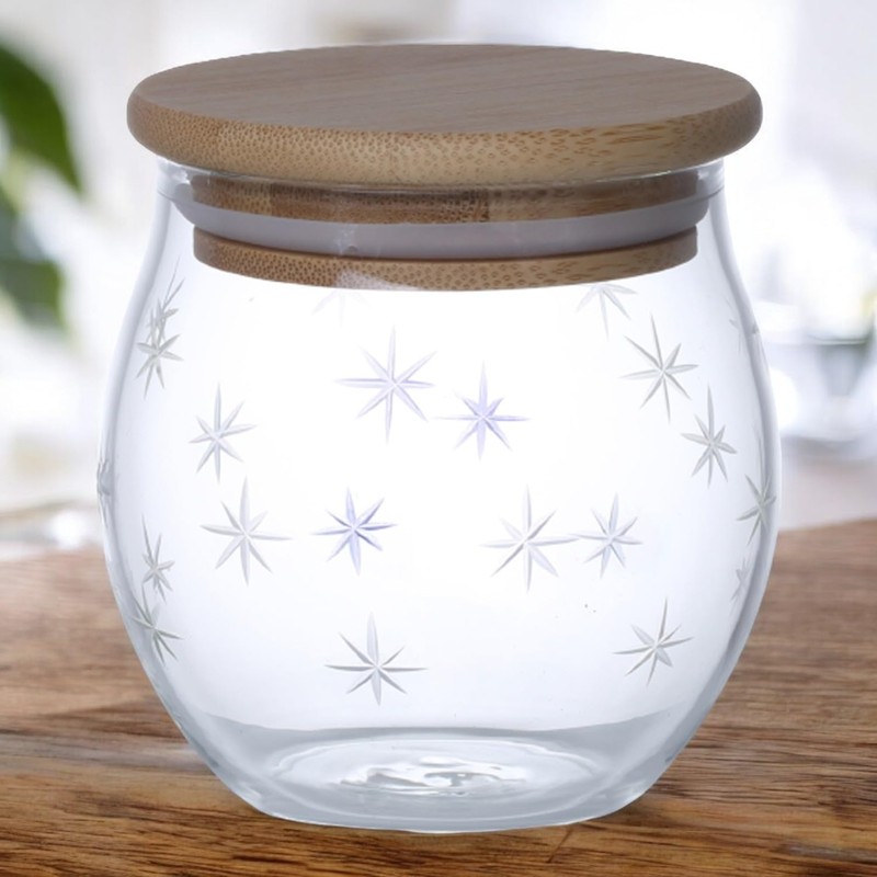 J-kitchens レトロ 漬け物 容器/耐熱 ガラス 製 キャニスター 7.6cm x 9.0cm