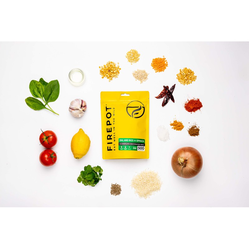 Firepot Dal and Rice with Spinach (Regular) - Healthy Vegan