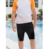 K898 Boys-Swim-Jammers Youth-Athletic Swimming-Shorts Quick-Dry - with Drawstring Kids Soft