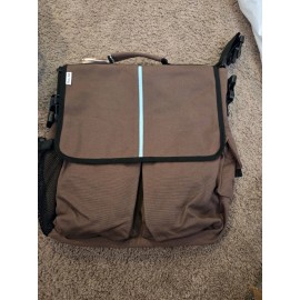 Tutta Bella Tuta Bella Dad's Messenger Style Organic Cotton Canvas Diaper Bag NWT Adj Strap