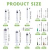 Pack of 24 Multifunctional Plastic Syringes, Industrial Transparent Plastic Syringe,