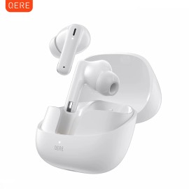 QERE E38 New E38 Wireless Earphones 60ms Low Latency 13mm Driver Dual Miccolor: White