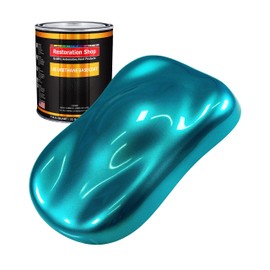 Restoration Shop - Teal Green Metallic Urethane Basecoat Auto Paint - Quart Paint Color Only - Professional High Gloss Automotive, Car, Truck Refinish Coating