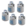 Rextin 5pcs Ceramic Standard Medimun Screw Base Socket E26 E27