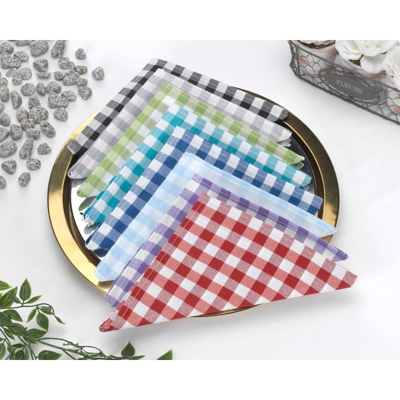 LAN&LAN - Rectangular Check Tablecloth, Tablecloth for Indoor and Outdoor