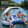 Inflatable River Tube with Canopy for Pool & Lake Lounging