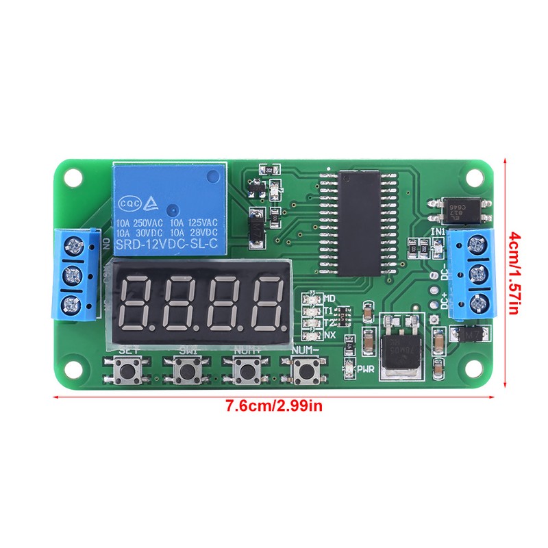 Multifunction 1 Channel DC 12V Delay Relay Controller LED Timer