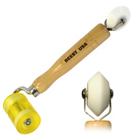 BEEST Seam Tape Roller - RV Roof Roller Tool - Metal, Fibergalss, EPDM, TPO Rubber Roller Tool - Dual Design Seam Roller Roofing Tool & Sound Deadening Roller Tool with 2" Flat Roller & Edge Roller