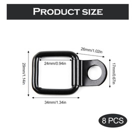 Pack of 8 D-ring lashing eyelets, D-ring lashing eyelets, heavy duty lashing eyelets for trailers, with load 200 kg, for load securing trucks, boats, cars, kayaks