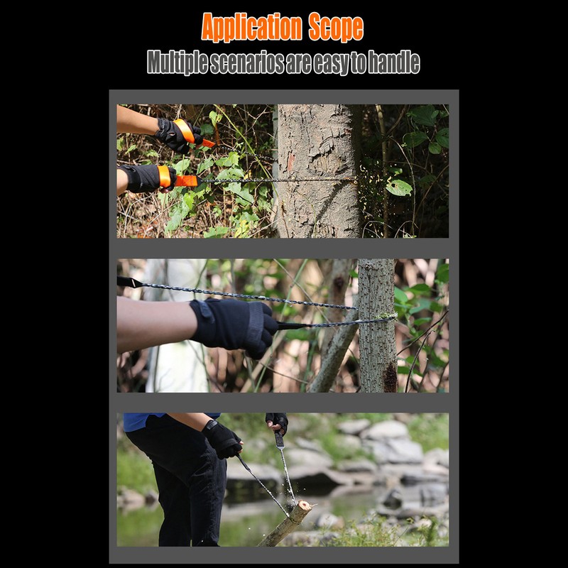 Pocket Chainsaw 26in Tree Limb Hand Rope Chain Saw 11