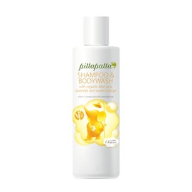 PittaPatta Organic Natural Baby Shampoo and Body Wash, by Simply Gentle - Moisturising Body Wash with Cleansing Agents - Baby-Safe with Lavender, Chamomile & Aloe Vera - (250ml)