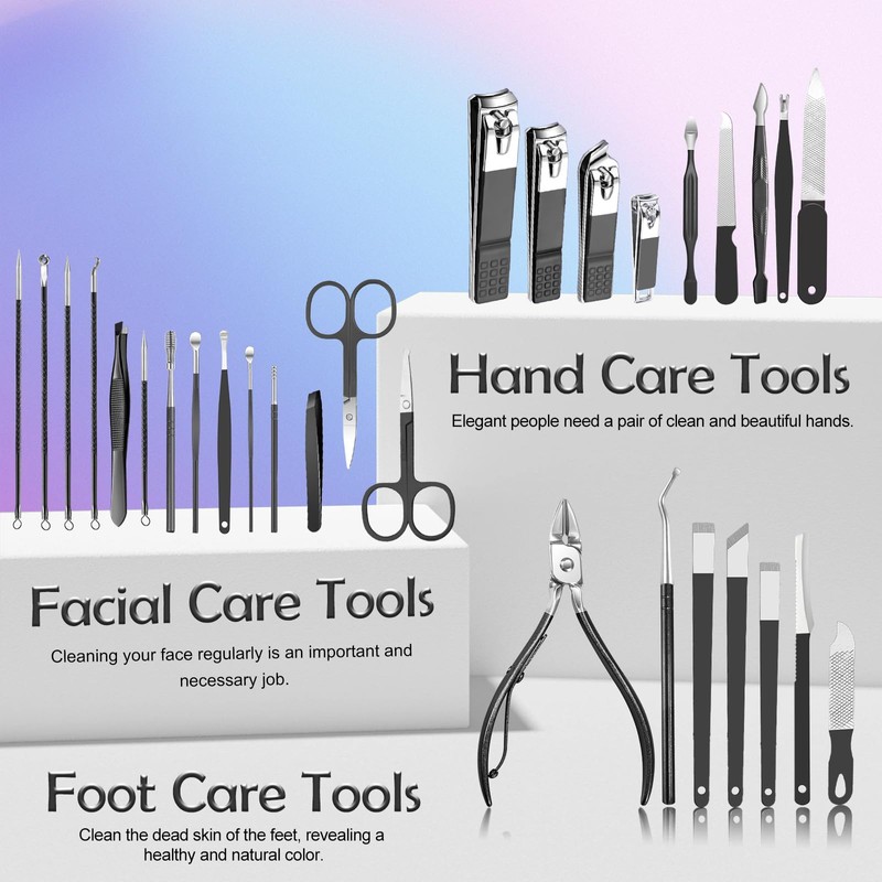 Manicure kit Personal Care Mens Grooming Kit, 30 in 1