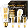 CREATE BRIGHT Vintage ST64 16W Dimmable Led Edison Bulbs 2700K