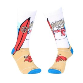 Sock Panda Snowman Surfer Unisex Large 10-13 Crew Socks Just Beachy Sock Panda Fashion New