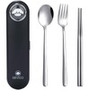 DEVICO Travel Utensils with Case Cute, Reusable Silverware for Lunch,