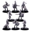 Christmas Santa Goblin Warrior 28mm Dungeons and Dragons RPG Miniature,