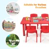 Costzon Kids Table and Chair Set, 4 Pcs Stackable Chairs,