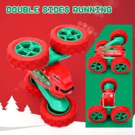 Lumiparty 2 Pack Remote Control Car for Kids - RC Stunt Car - 2.4GHz High-Speed Rock Crawler Vehicle - 360 Rotation - 4WD Off-Road Double Sided Rotating Tumbling - includes 4 Rechargeable Batteries