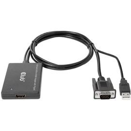 Club3D CAC-1720 VGA and USB Type-A to HDMI™ Adapter with Pigtail M/B. 0.6m 28AWG