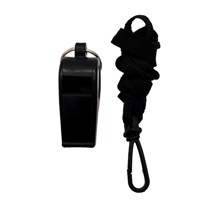 Optimum Plastic Sports Whistles with Lanyard - Coaches and Referees,