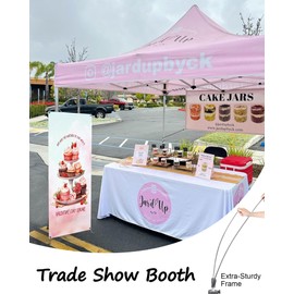 YOSE X Banner Stand (2 Pack) , Retractable Banner Stand with Aluminum Tripod Base, Carbon Fiber Arms and ABS Parts, Banner Holder for Events, Custom Retractable Banner for Outdoor Marketing