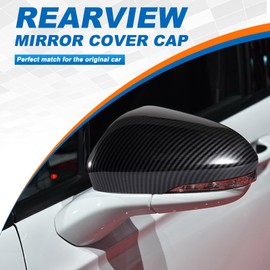 CZShiYue Car Carbon Fiber Rearview Mirror Cover Cap Housing Protective Cover Fit for Ford Fusion 2013-2018【Only for North American Version】 GS1E-69-1N7A-87(Carbon Fiber, Left Driver Side)