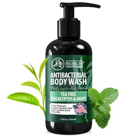 Derma-Nu Therapeutic Soap - Antibacterial Soap And Tea Tree Body Wash For Jock Itch, Athletes Foot, Eczema And Back Acne - Anti Bacterial Body Soap For Men And Women Safe For All Skin Types - 12 Oz