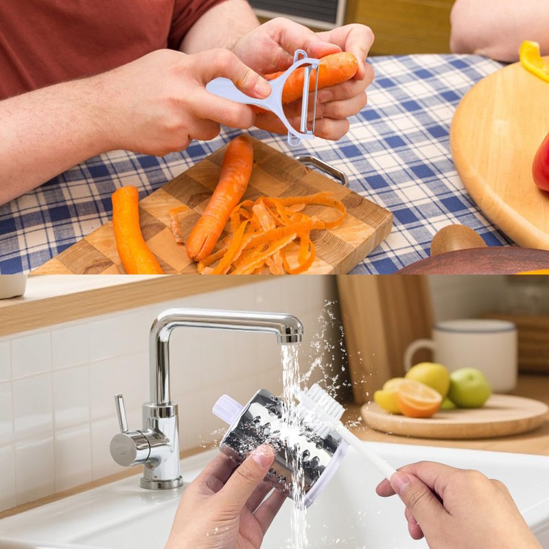 XWGKLN Cheese Grater Rotary, 3-in-1 Graters for Kitchen with 3