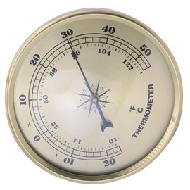 Outanaya Round Metal Gauge Thermometer for Patio Garden Use Easy to Install Compact Design Accurate Measurement