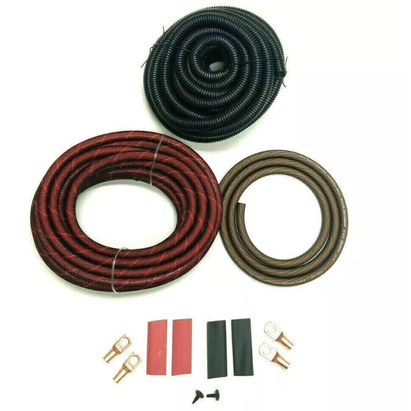 225 Battery Relocation Kit 4 ga OFC COPPER 12'+ 3'-