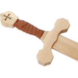 BestSaller 1014 Templar Dagger Birch with Brown Faux Leather Wrap 40 cm (Pack of 1)