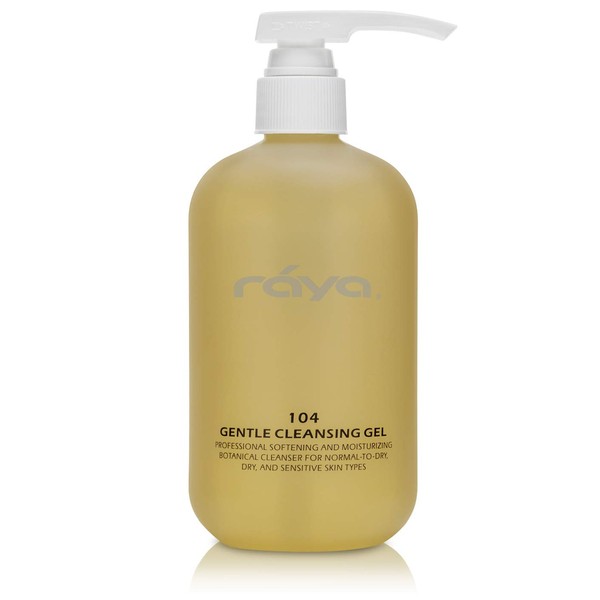 Raya Gentle Facial Cleansing Gel 16 oz (104) | Softening and Moisturizing Botanical Cleanser for Dry and Sensitive Skin| Helps Hydrate Smooth Complexion