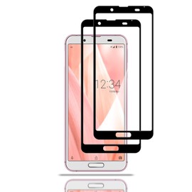 [2 pieces] Glass Film for Aquos Sense 3 / Sense3 Lite SH-02M/SHV45/SH-RM12 LCD Protection Film, Protective Glass, Lens Protective Film 9H Hardness, Easy to Apply, Ultra Thin Shatterproof, Bubble