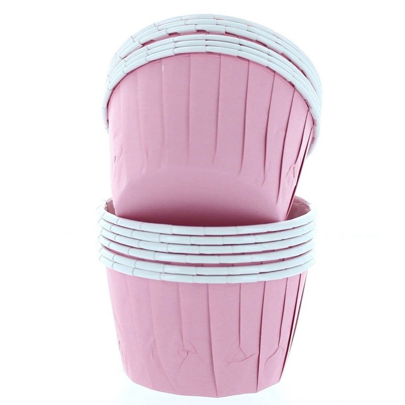 Baked with Love Pink Baking Cups, Cupcake Cases, Greaseproof Baking