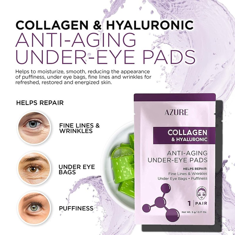 AZURE Collagen & Hyaluronic Anti Aging Under Eye Mask Patches