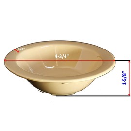 Z-Moments Western Melamine Fruit Bowl Monkey Bowl 5 oz. 4-3/4" dia. White or Tan NSF (24, Tan)