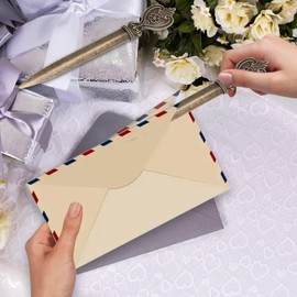 HERCHR Letter Opener with Steel Handle, Rustproof, 12.8 cm, Letter Opener, Desks, Office Letter Opener, Metal-Coated Envelope Opener, Envelope Cutter for Home (6)