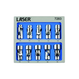 Laser 7283 Universal Joint Socket Set 3/8" D 10Pc
