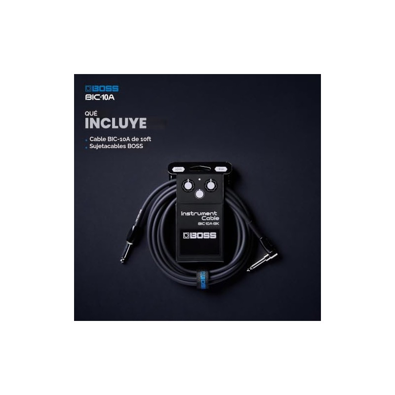 BOSS Serie BIC-10A | Cable para instrumentos | Conectores rectos