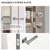 2 Pk Upgrade Large Hole Deadbolt Restorer Strike Plates, Stainless
