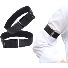 1 Par Pulsera Elástico Ajustable Para Camisa y Liga, Antideslizantes Para Mangas De Ajustables Para Hombres y Mujeres, Ligas Para Mangas De Camisa, Sujetadores De Para Camisas
