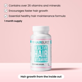 HAIR BURST HAIR BURST Biotin Hair Growth Vitamins with Added Selenium & Zinc - Multi-Vitamin Benefits, Enhanced with 23 Vitamins & Minerals to Support Overall Health - 30 Day Supply