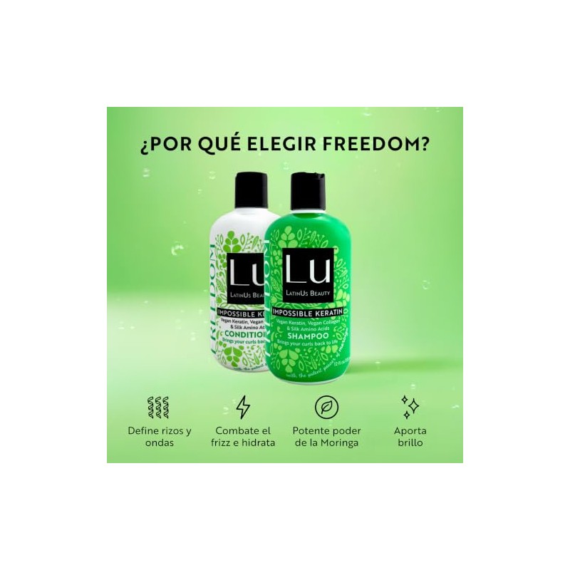 Latinus Beauty Dúo Freedom Máximo Volumen Textura Shampoo Natural Acondicionador