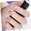 SAFIGLE 3 Boxes Ultra Thin Shell Flakes Nail Art Stickers