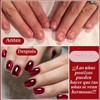 24 Piezas de Uñas Postizas a Presión, Uñas Falsas Cuadradas