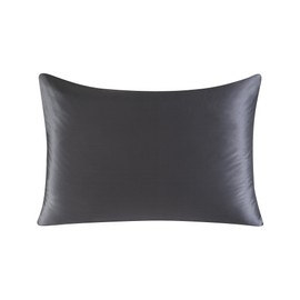 Townssilk Pillowcase, 100% Silk, 19 mm, Reversible With Concealed Zip, dark grey, 40x80cm