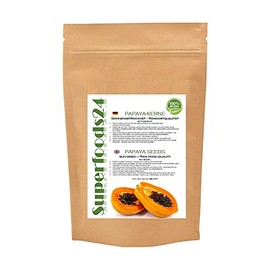 Natural Papaya seeds - sun-dried (below 30 °C) raw food quality (approx. 850 cores or 12.5 g)
