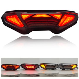 bamotoop Led motorcycle tail light with turn signals E24 emark Compatible with Yamaha MT 09 14-16 FZ 09 14-16 FJ 09 15-17 MT10 16-21 FZ 10 17-18 MT 09 Tracer 15-20 Tracer 700 GT 16-20