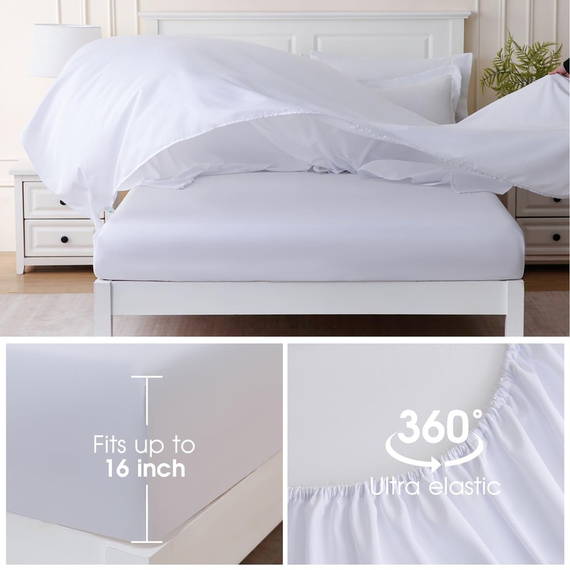 FreshCulture Queen Comforter Set - 7 Pieces All Season Luxury