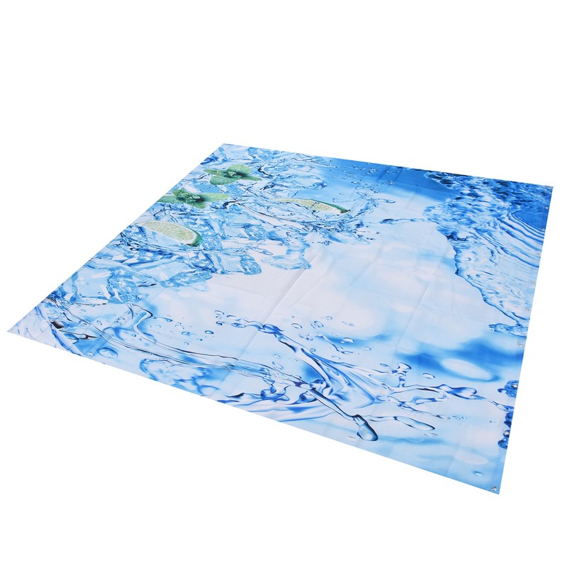 Bathroom Curtain with Hook Waterproof Elastic Hanging Shower Curtain for